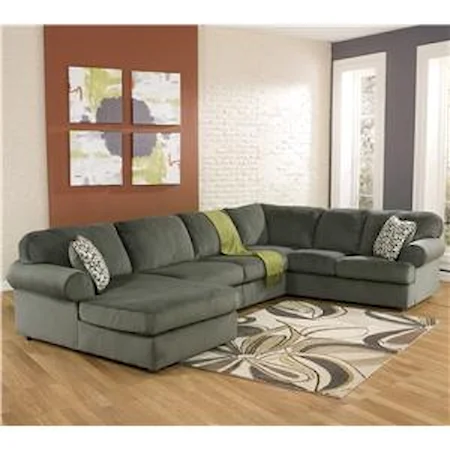 Casual Sectional Sofa with Left Chaise